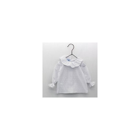 Blusa Plumeti Cuello Volante