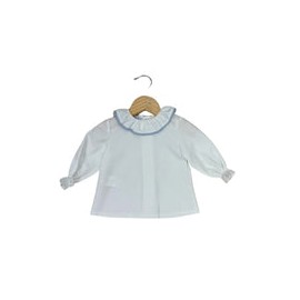 Blusa Básica Volante Celeste