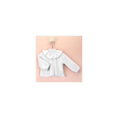 Camisa cuello volante blanco